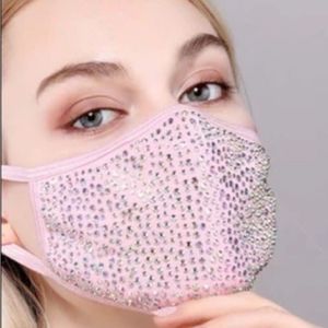 ⭐️ JLO Style, Handmade Swarovski Crystal face mask